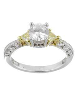   Platinum 18k Gold 1/2ct TDW Diamond Engagement Ring  
