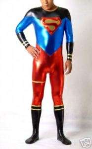lycra spendex zentai superhero costume superboy S XXL  