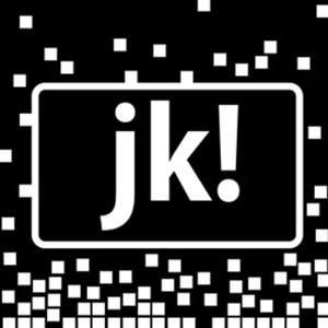  6x6 jk Just Kidding Text Talk Tile