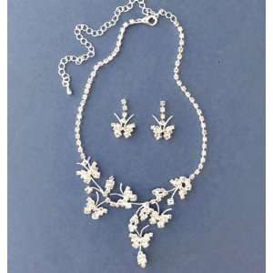  BUTTERFLIES ARE FREE WEDDING NECKLACE SET 
