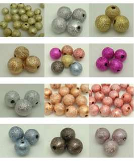 12 Colors 8mm Loose Round Wrinkle Acrylic plastic Beads bsk2 13  