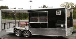 NEW 8.5 X 20 SMOKER CONCESSION SNACK FOOD TRAILER  