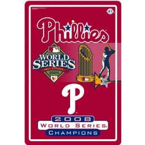   Phillies 2008 World Series Champions Parking Sign: Sports & Outdoors