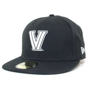   Villanova Wildcats NCAA Black on Black w/White 59FIFTY Hat Sports