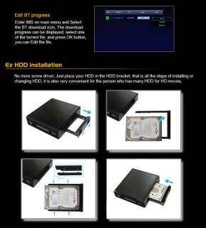 NEW 3.5 HDD FULL HD Network Media Player MKV H.264 RM MP4 HDMI 