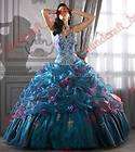 Stock Sexy Masquerade Wedding Dress Bride Prom Ball Gown Size 6 8 10 