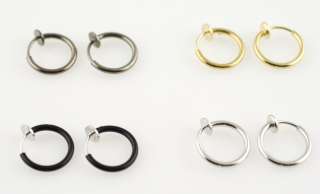   Hoop Earrings ColorsSilver,Gold,Gray Back,Black ½ or 5/8  