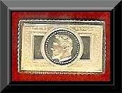 Sterling Silver Ingot 1869 FRANCE 100 Greatest Stamps  