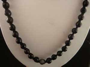 NEW MENS ICED OUT BLACK SIMULATED DIAMOND CHAIN NECKLACE+ 