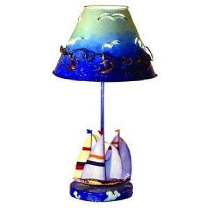  Sailboats Lamp with Oceanic Shade LP24424