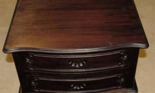 Description: Contemporary Mahogany Two Drawer Night Stand. Nice 