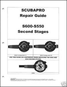 ScubaPro Scuba Service Manual S600 S550 2nd stage  