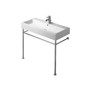   No Hole Washbasin with Chrome Metal Console D17509