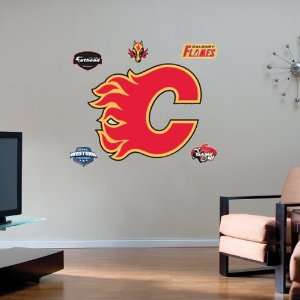 Calgary Flames Team Logo Fathead Wall Sticker:  Sports 