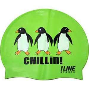 Line Sports Chillin Swim Cap GREEN ONE SIZE FITS MOST:  