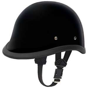   Gloss Black Polo Novelty Motorcycle Half Helmet [2X Large] Automotive