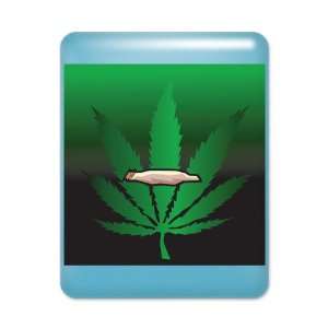    iPad Case Light Blue Marijuana Joint and Leaf 