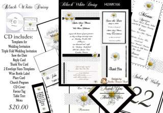 delux daisy polka dot invitation kit printable and editable on cd