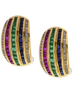 Encore by Le Vian 18k Gold Multi gemstone Earrings  Overstock