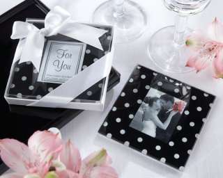 Coasters Black White Picture Photo Place Card Favors  