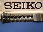 Seiko Watch Band SNA481 Blk Leather w Org Stitch Caseback 7T62 0ED0 