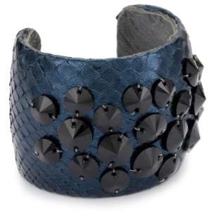    TED ROSSI JAmour Noir Python Circles Cuff Bracelet Jewelry
