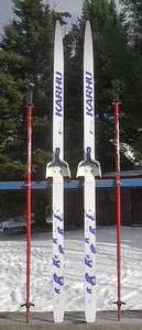 KIDS Cross Country 53 Skis 3 pin 140 cm +Poles Waxless KARHU  