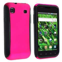 Hot Pink/ Black Hybrid Case Protector for Samsung Vibrant T959 Galaxy 