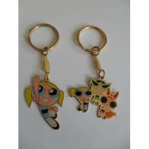 Powerpuff Girls Enamel Keychain Bubbles and Group 2pc.
