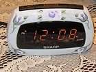 victorian cottage chic hand painted lavender rose sharp alarm clock