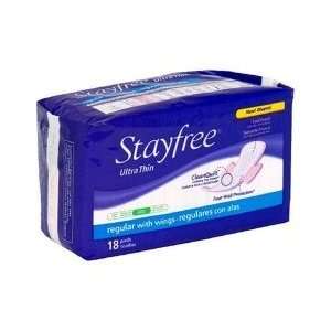   : Stayfree Ultra Thin Pads Regular, With Wings 18 ct   18 ct: Beauty
