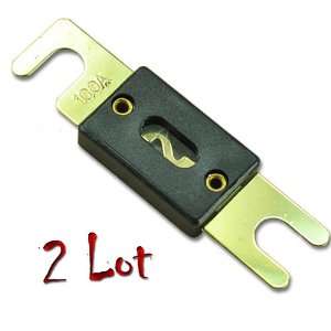  New 2PCS 100AMP 100A ANL Fuse Gold Plated For Car Audio 