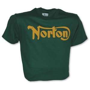 Metro Racing Norton T Shirt, Green, Size Md T107M G 