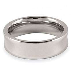 Mens Tungsten Concave Polished Band (7 mm)  