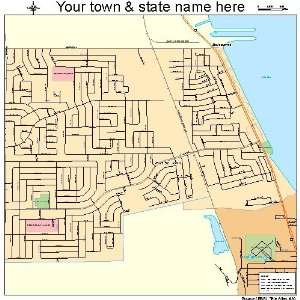  Street & Road Map of Port St. John, Florida FL   Printed 