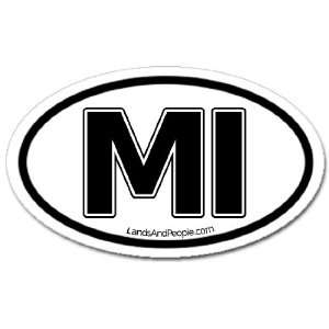  Michigan MI Black and White Car Bumper Sticker Decal Oval 