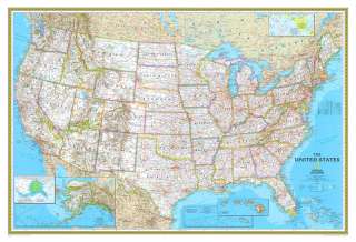 National Geographic US USA Executive Wall Map Poster  