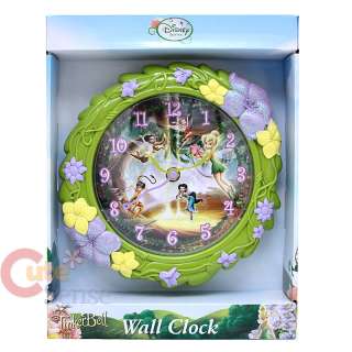 Disney Tinkerbell Faires Wall Clock   Sculptural Flora Casing