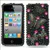 Black Black Hybrid Case Cover for Apple iPhone 4 4G AT&T Accessory 