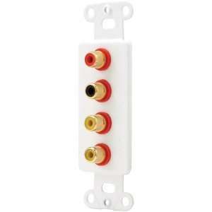  New PRO WIRE IW 4RG RCA JACK PLATES (WHITE)   OEMIW4RG 