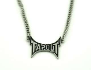 TAPOUT Silver LOGO Chain Necklace UFC MMA NEW RARE  