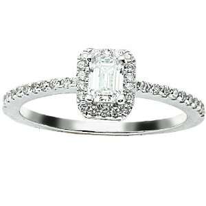  0.68 Carat Classic Prong Set Engagement Ring: Jewelry