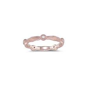  0.06 Ct Diamond Fashion Ring in 14K Pink Gold 4.5 Jewelry