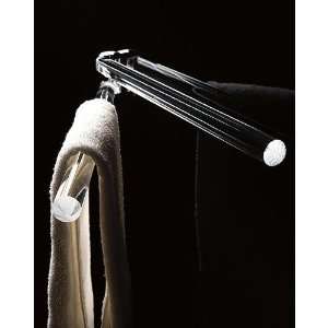   619 16 Inch Plexiglass Double Arm Swivel Towel Bar 619