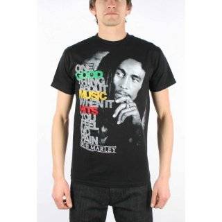    Zion Rootswear Mens Bob Marley Herb Jumbo T Shirt: Clothing