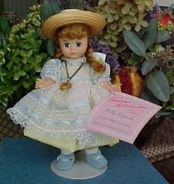 1990 8 POLLY PIGTAILS DOLL  MADAME ALEXANDER CLUB EXC  