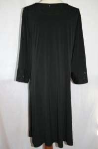 D111    BOB MACKIE Sequin 3/4 Sleeve Black Dress Small NWT  