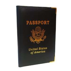  Genuine Leather USA United States Gold Emblem Passport 