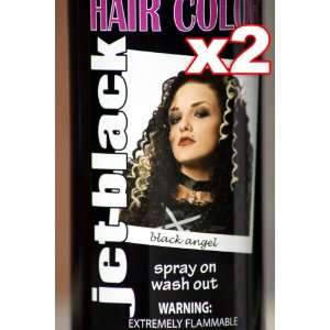 Two 3oz Cans   Spray On Wash Out Black Hair Color Temporary Hairspray 