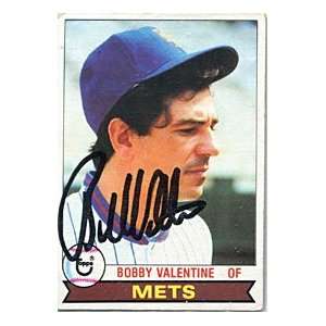  Bobby Valentine Autographed/Signed 1979 Topps Card Sports 